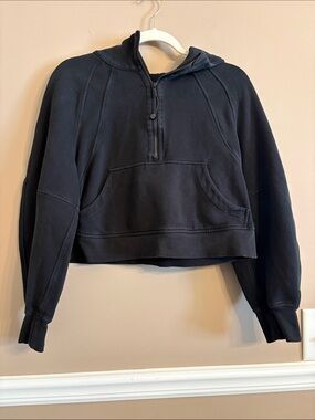 lululemon athletica Black Cropped Half-Zip Hoodie